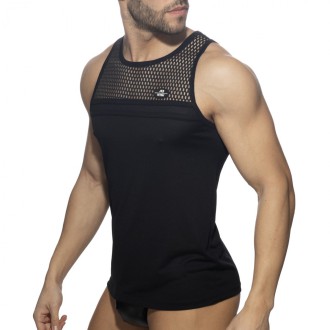 AD Fetish Mesh-Striped Tank...