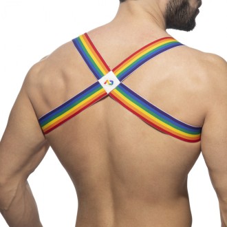 Addicted Rainbow Spider Harness white