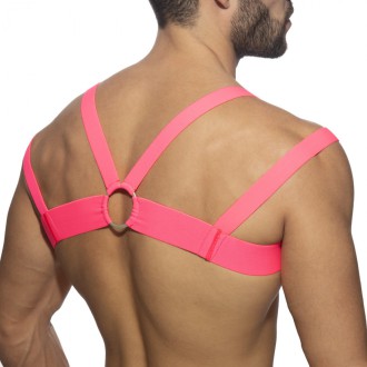 AD Fetish Neon Multiband Harness neon pink