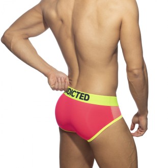 Addicted Neon Mesh Brief neon pink
