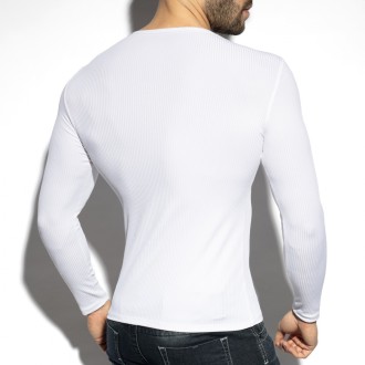 ES Collection Recycled Rib Long Sleeves T-Shirt white
