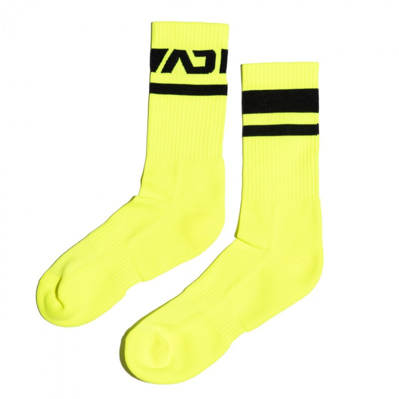 Addicted Neon Socks short neon yellow