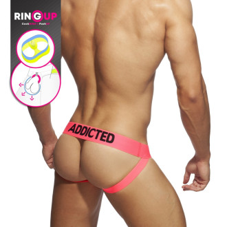 Addicted Ring Up NEON Mesh Jock Neon Pink