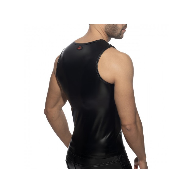Ad Fetish Rub Shoulder Zip Tank Top black