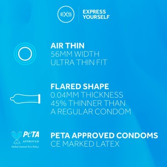 EXS Air Thin Condoms 12 Pack