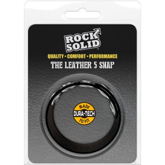Doc Johnson The Leather 5 Snap - Cockring