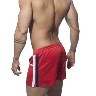 Addicted Mesh Rainbow Short Red
