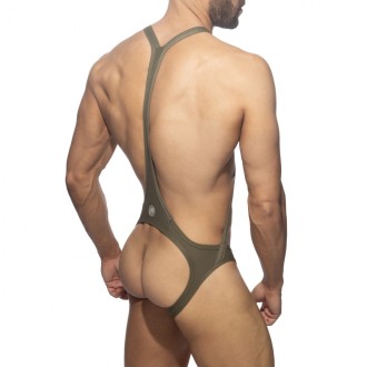 Addicted Reptile Cris Cross Bodysuit Khaki