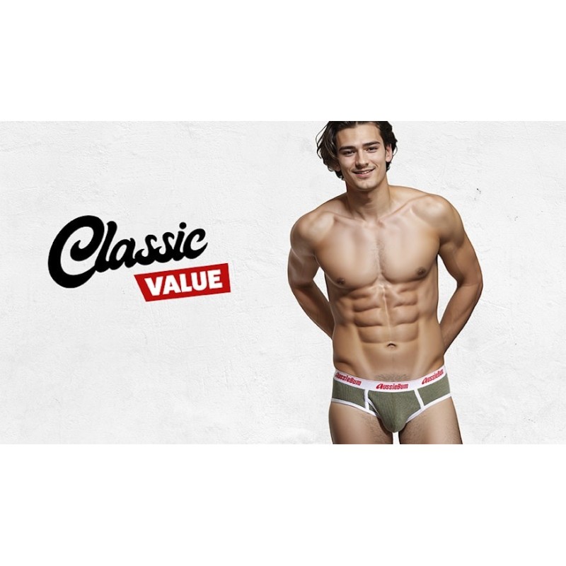 aussieBum Classic Brief Army Marle
