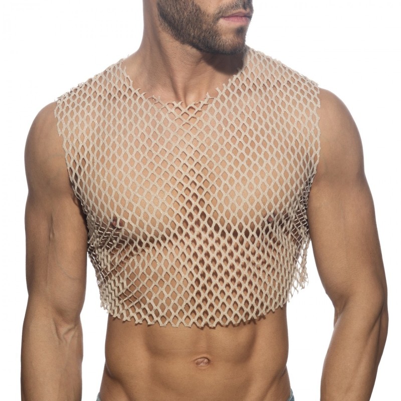 Addicted Flamboyant Crop Top Beige