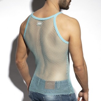 ES Collection Beachy Net Tank Top sky blue