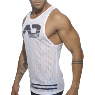 Addicted Mesh Tank Top White