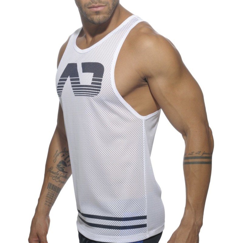 Addicted Mesh Tank Top White
