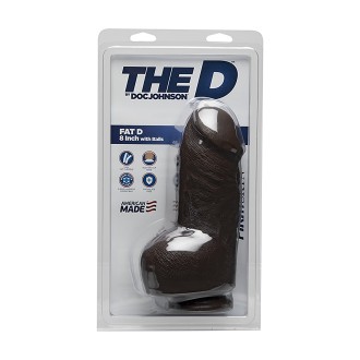 Fat D - Realistic FIRMSKYN Dildo with Balls - 8" / 20 cm