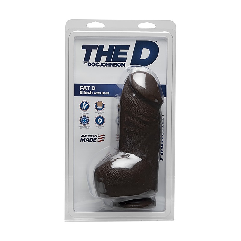 Fat D - Realistic FIRMSKYN Dildo with Balls - 8" / 20 cm