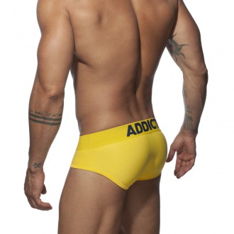 Addicted Push Up Mesh Brief yellow
