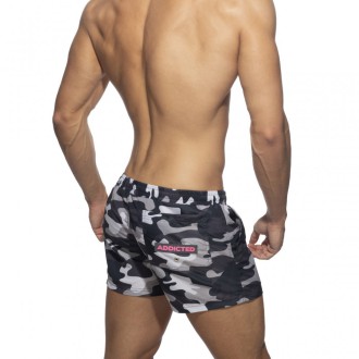 Addicted Camouflage Swimwear Short grey camouflage