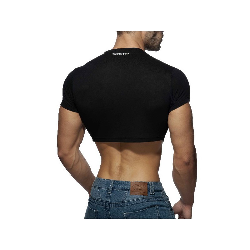 Addicted Crop Ad Top black