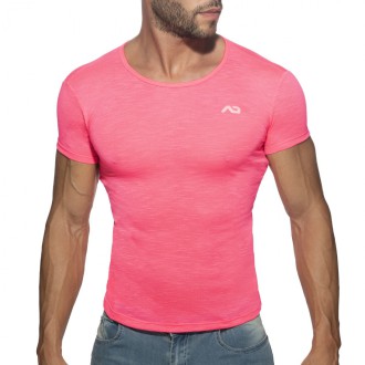 Addicted Thin Flame T-Shirt Neon Pink
