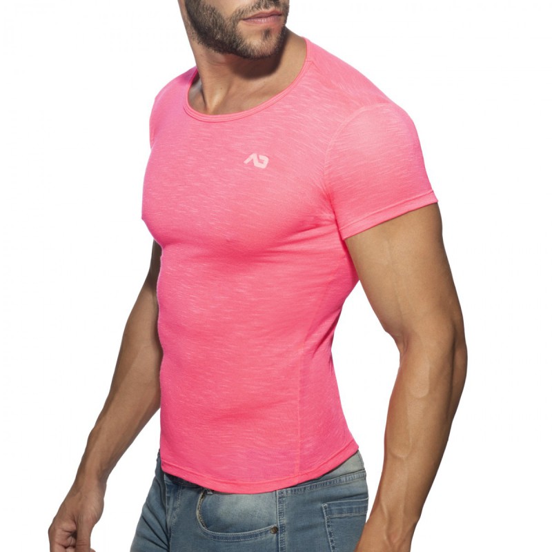 Addicted Thin Flame T-Shirt Neon Pink